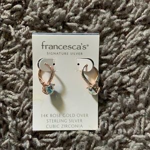 Francesca’s 14k rose gold earrings